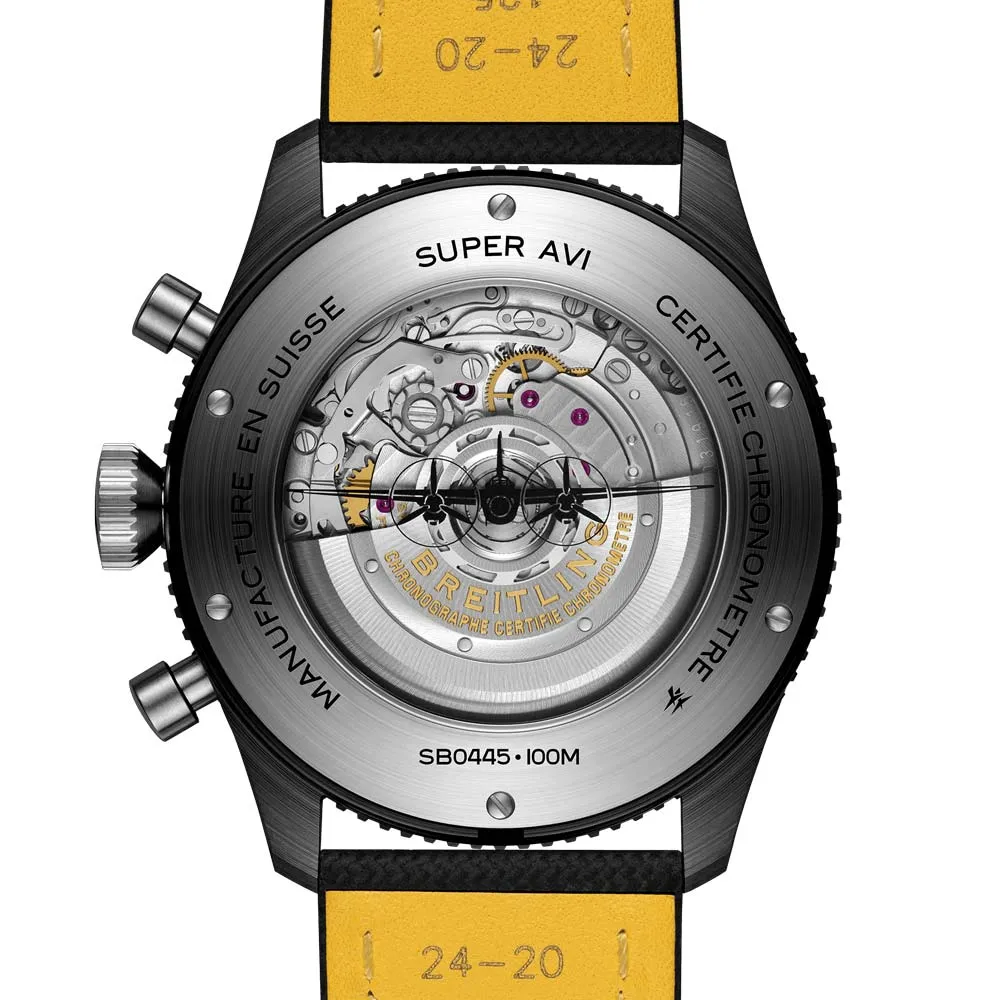 Breitling Super AVI B04 GMT Mosquito Night Fighter 46mm Black Dial Automatic Chronograph Gents Watch SB04451A1B1X1