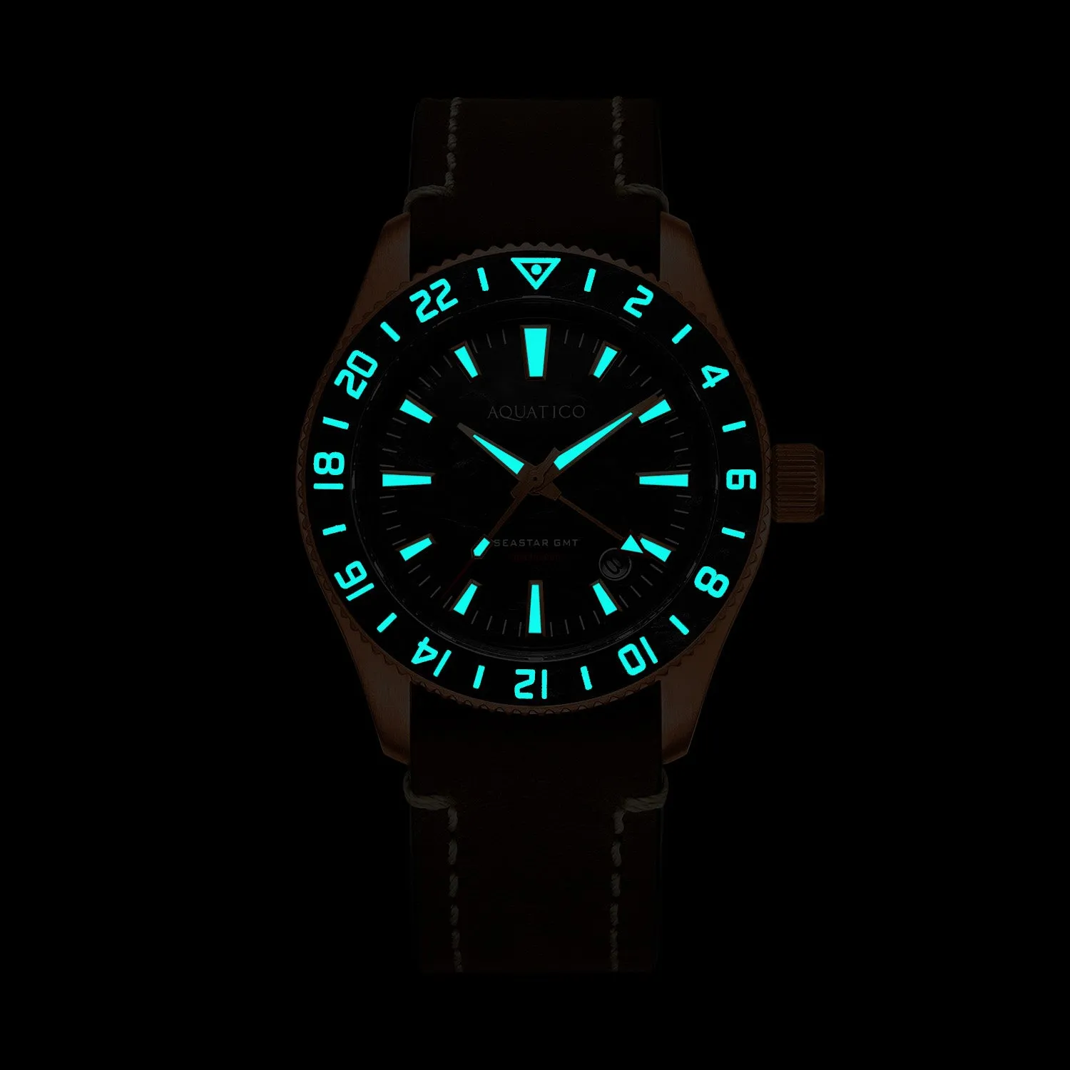 Bronze Sea Star GMT Blue Aventurine Dial Blue and Black Bezel