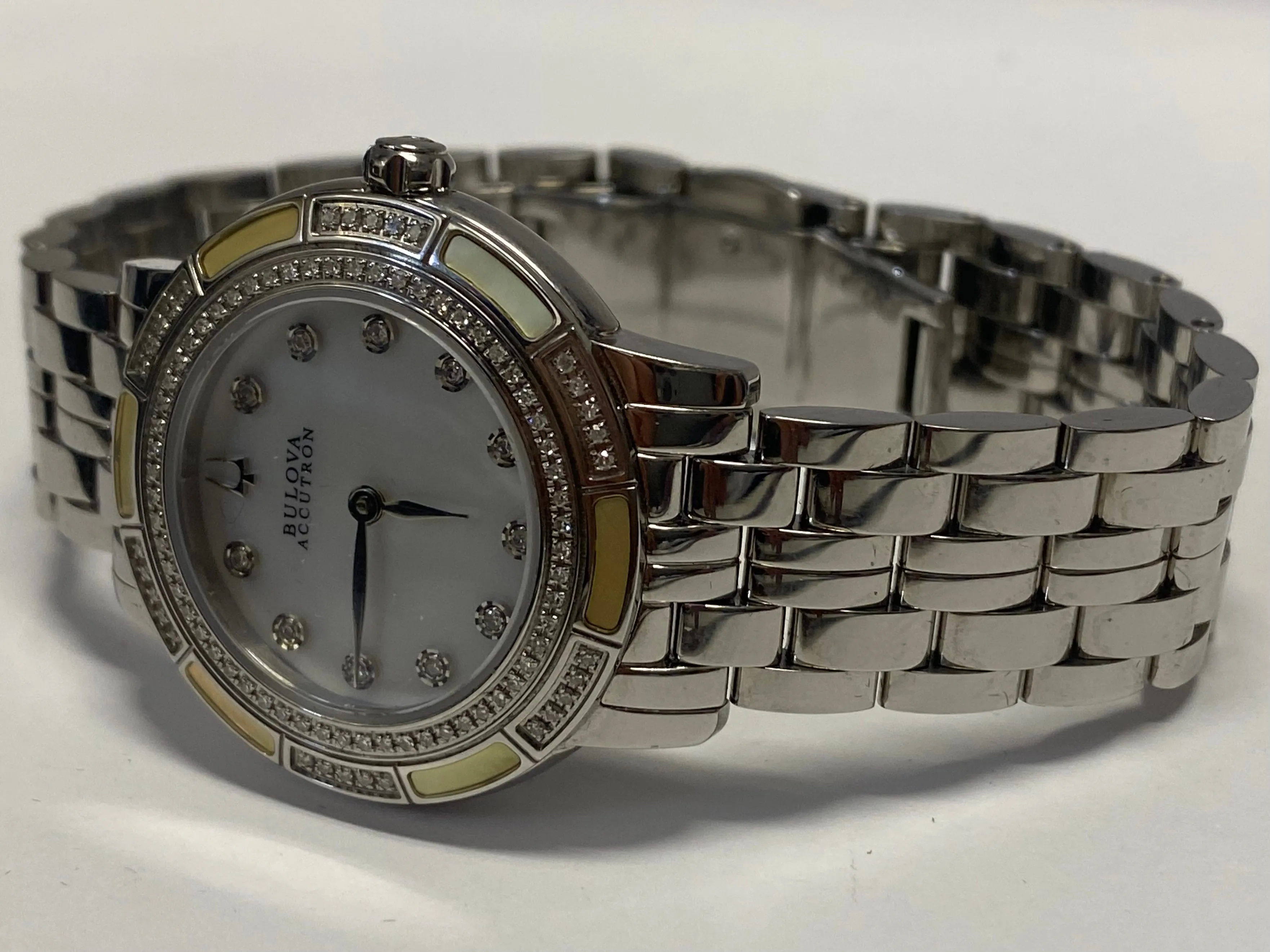 BULOVA Beautiful Mother Of Pearl w/Diamonds Unique Unisex Watch - $4K APR w/COA!