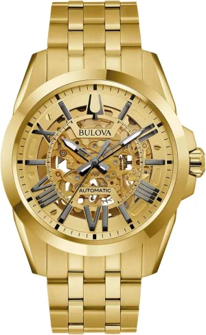 Bulova Men's Sutton Chronograph Automatic Gold-Tone Watch | 43mm | 97A162