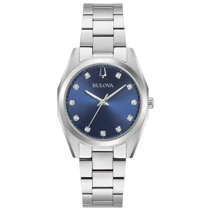 Bulova Surveyor Diamond Dial and Stainless Steel Bracelet Watch | 31mm | 96P229