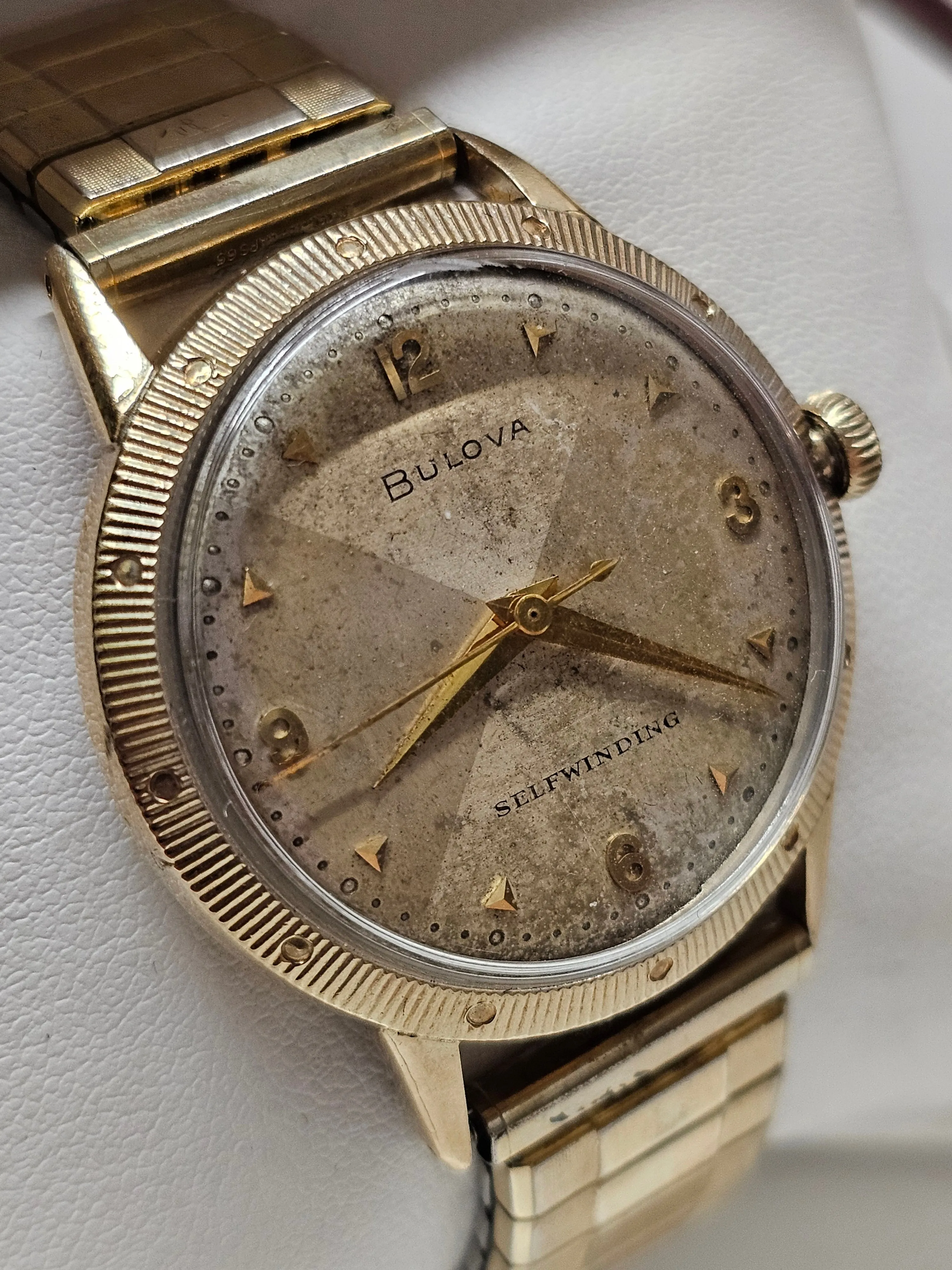 BULOVA Vintage 10K GF, Unique Design Flexible Bracelet, Watch - $5K APR w/ COA!!