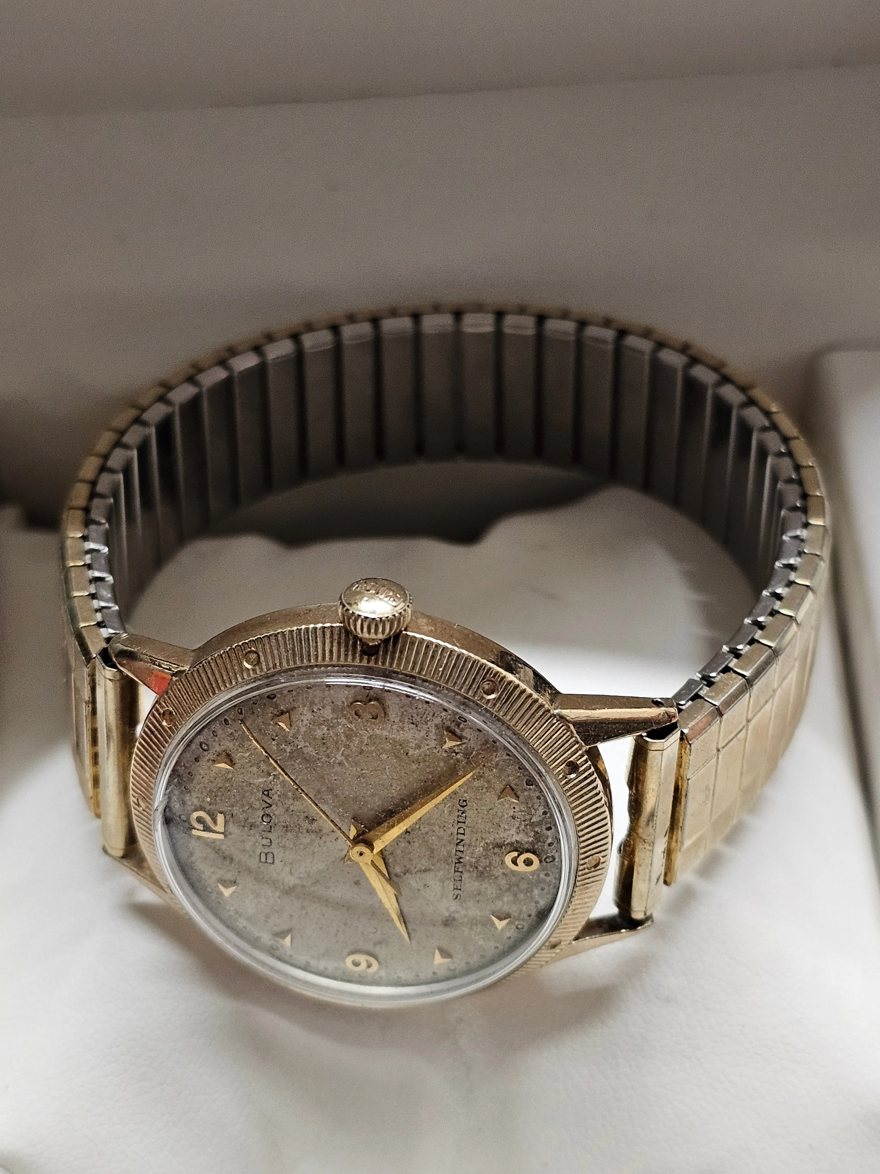 BULOVA Vintage 10K GF, Unique Design Flexible Bracelet, Watch - $5K APR w/ COA!!