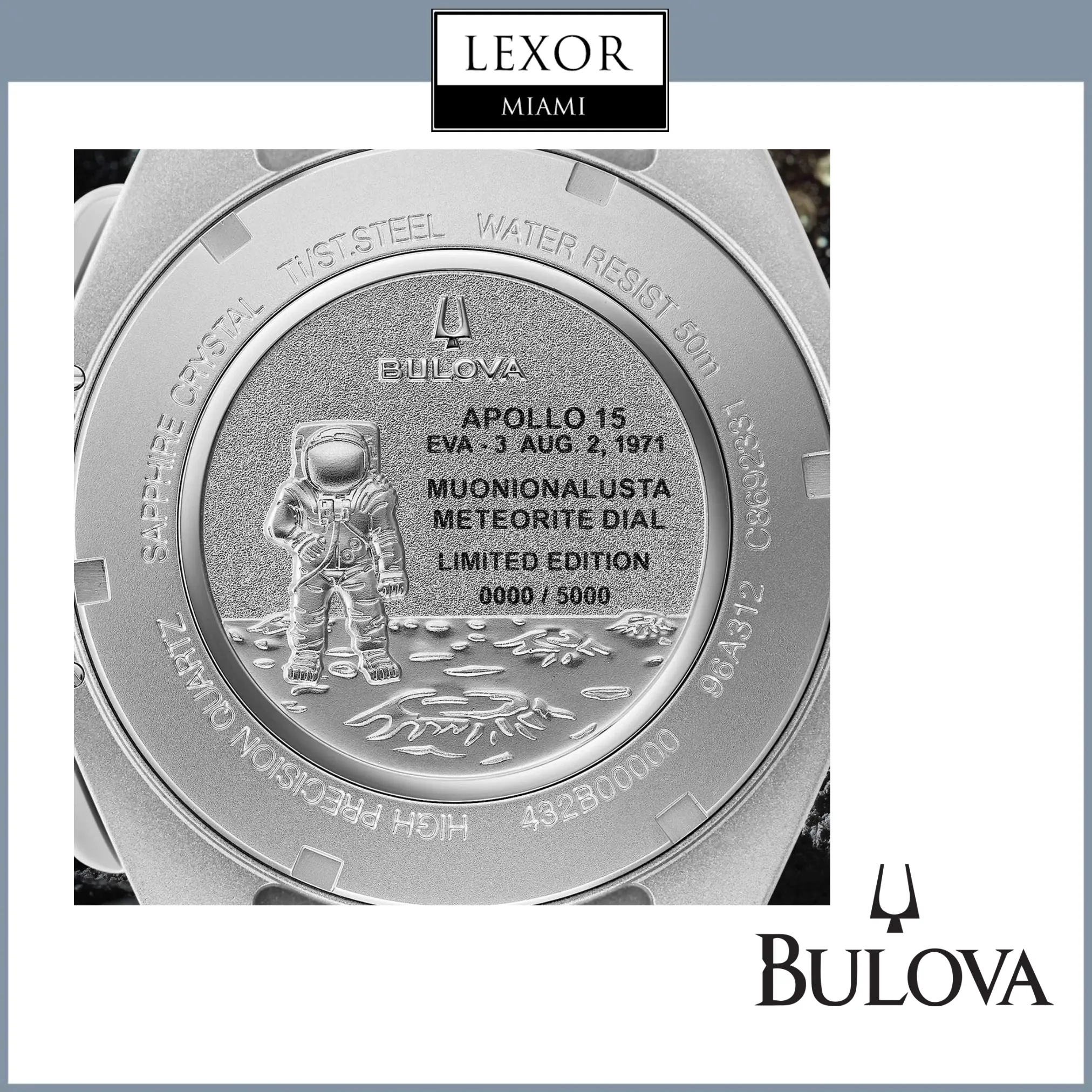 Bulova Watches Lunar Pilot Meteorite 96A312