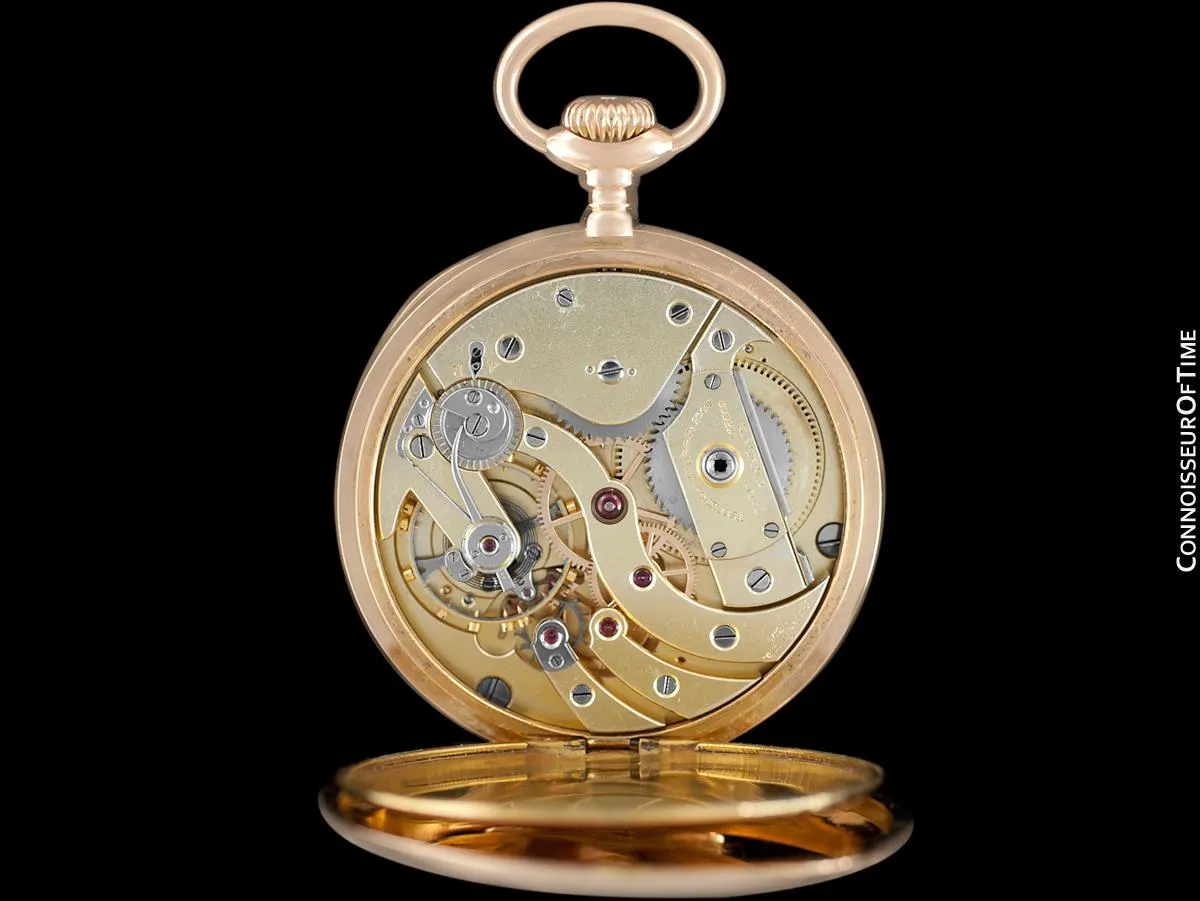 c. 1915 Patek Philippe Chronometro Gondolo Vintage / Antique Mens 51mm Pocket Watch - 18K Rose Gold