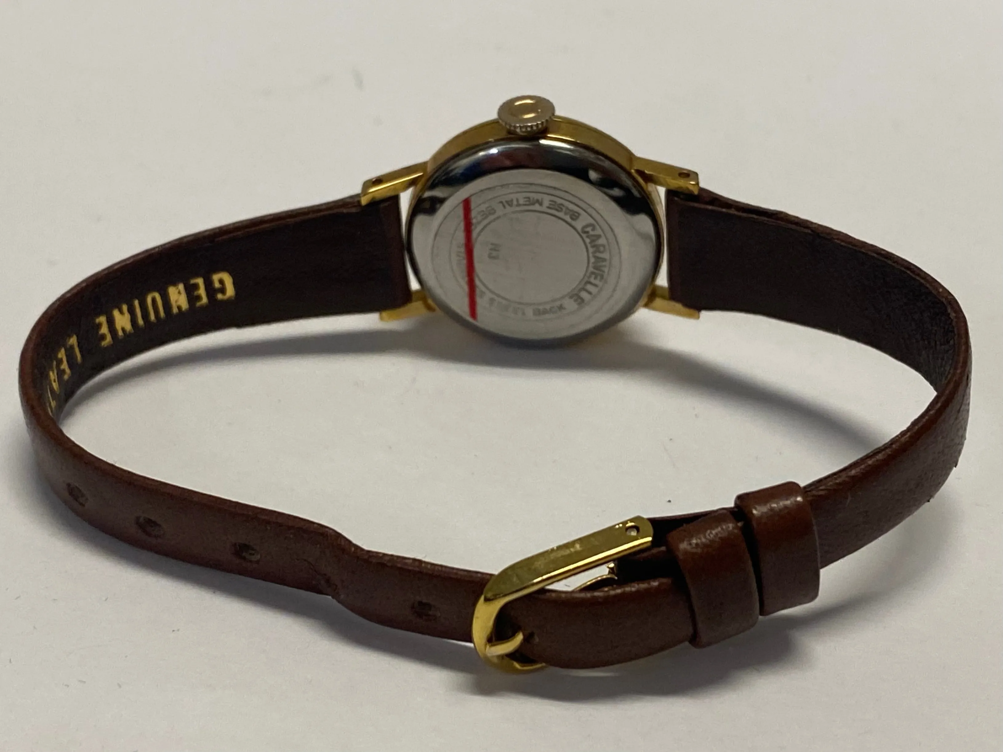 CARAVELLE Beautiful Gold Tone Round Case Unique Ladies Watch - $2K APR w/ COA!!!
