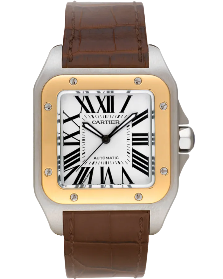 Cartier Santos Stainless Steel & 18K Yellow Gold Unisex Watch
