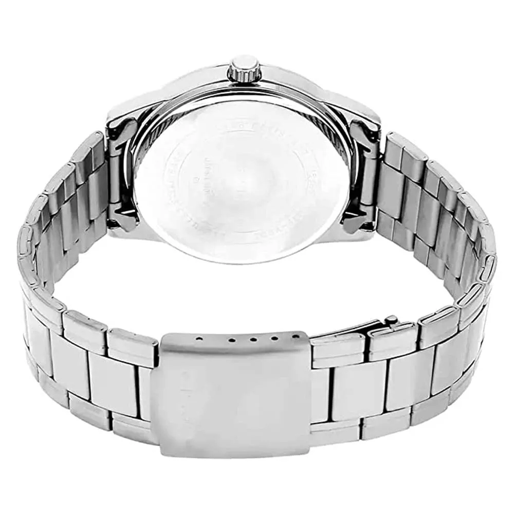 Casio Men's Silver Dial Gray Stainless Steel Band Quartz Watch - MTP-V001D-7BUDF