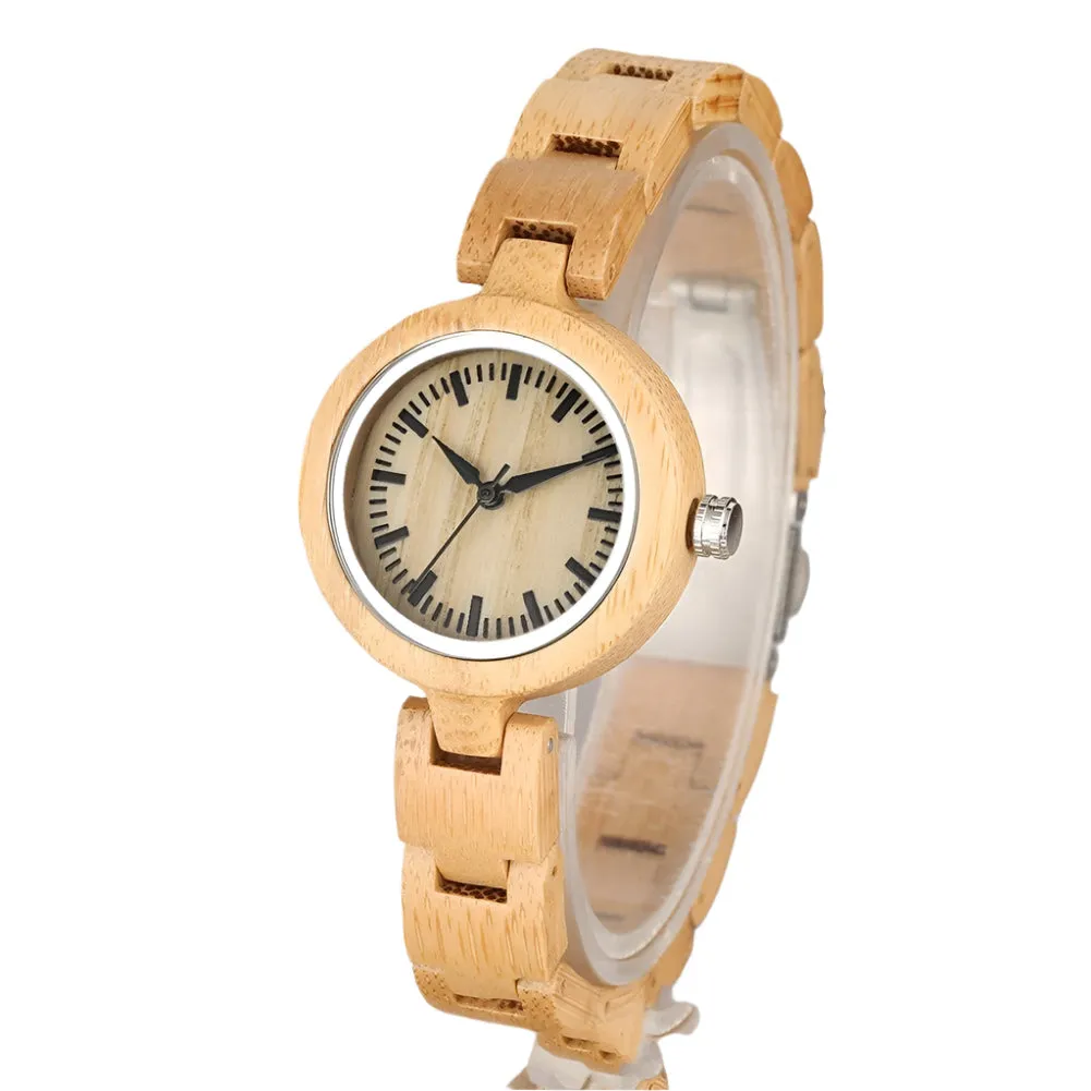 Casual Bamboo Wood Watch For Women