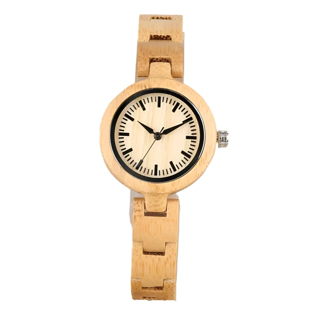Casual Bamboo Wood Watch For Women