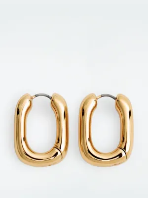 Chunky squared hoop earrings