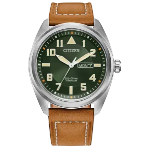 Citizen Eco Drive Garrison Leather Strap Watch BM8560-02X