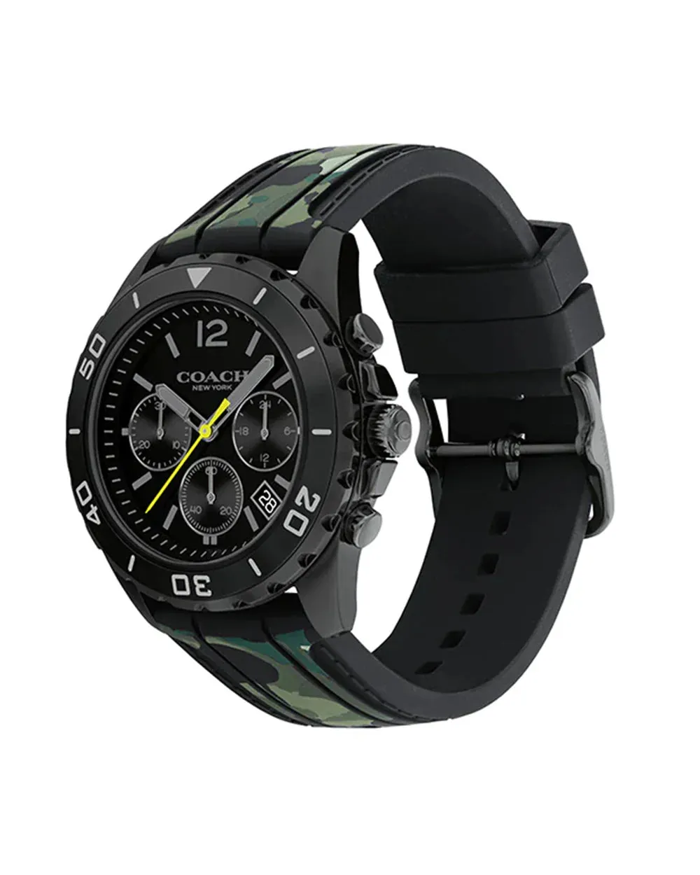 COACH Men's Kent Chronograph Camo Rubber Strap Watch 14602567