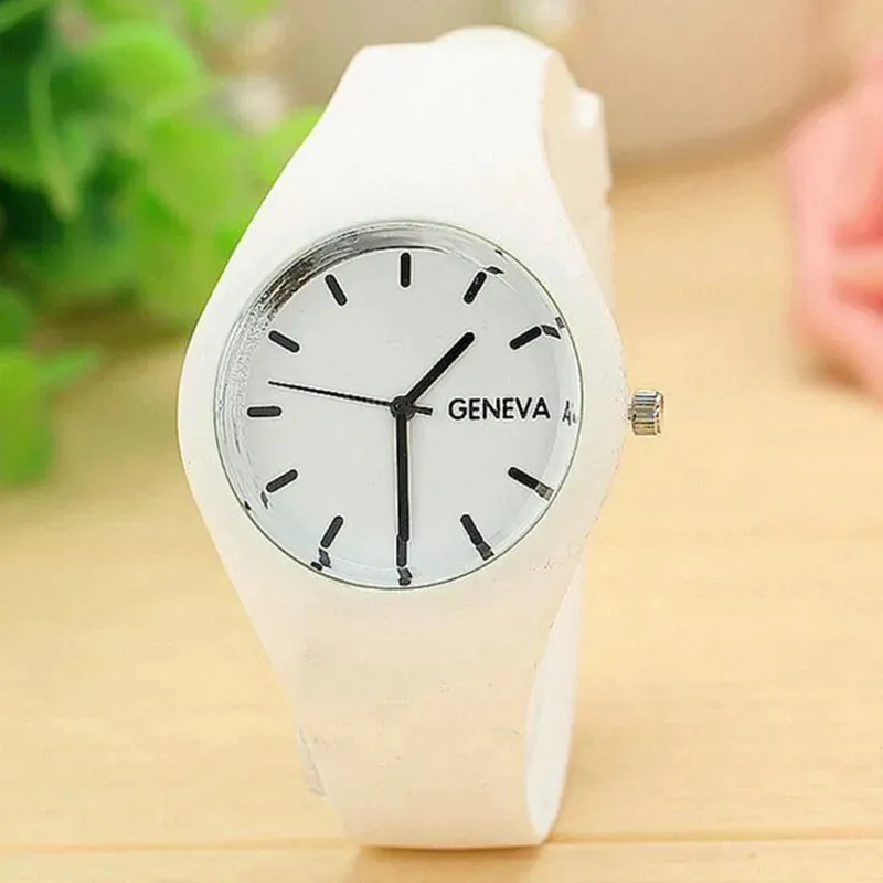 Colorful Jelly Geneva Women Watches Casual Sport Silicone Band Quartz Wristwatches Girl Cheap Price Dropshipping