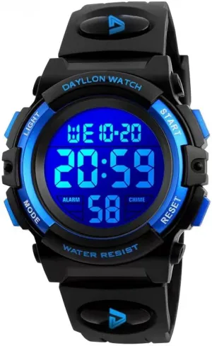 Dayllon Kids Digital Watch Outdoor Sports 50M Waterproof Electronic Watches Alarm Clock 12/24 H Stopwatch Calendar Boy Girl Wristwatch