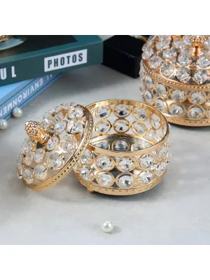 European-Style Princess Exquisite Creative Glass Crystal Jewelry Storage Box