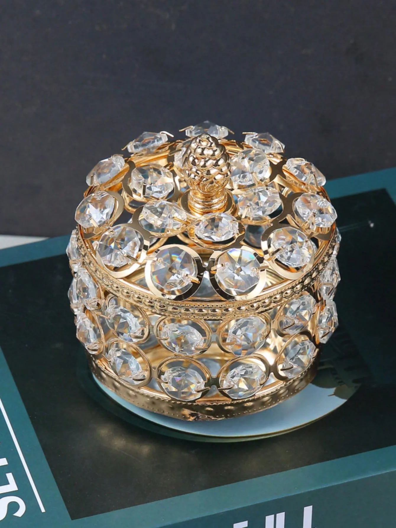 European-Style Princess Exquisite Creative Glass Crystal Jewelry Storage Box