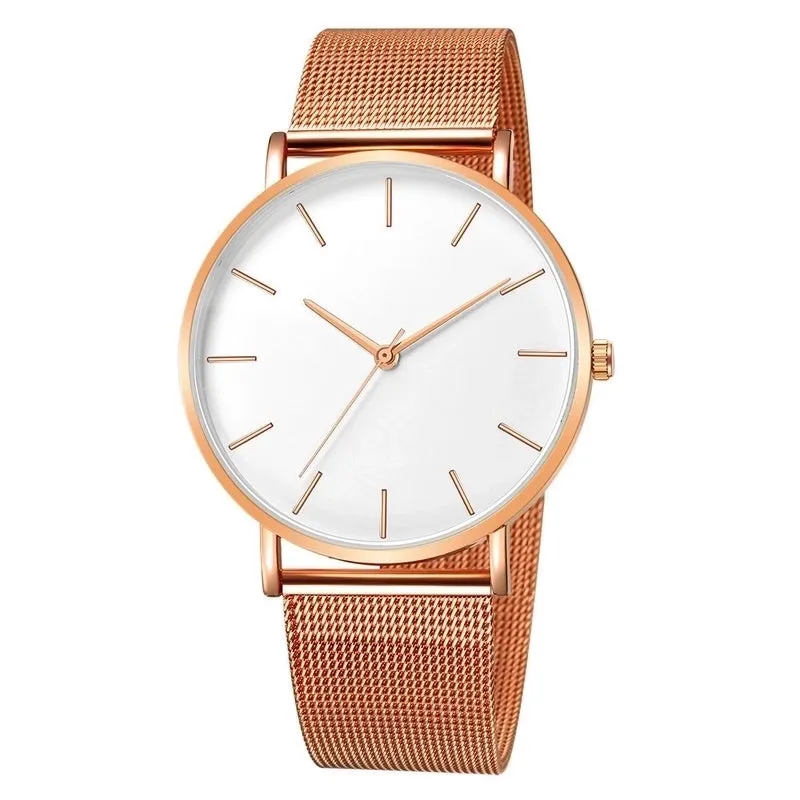 Fashion Ultra-thin Quartz Mesh Strap Watch Simple Scale Quartz Men's Business Watch Wholesale