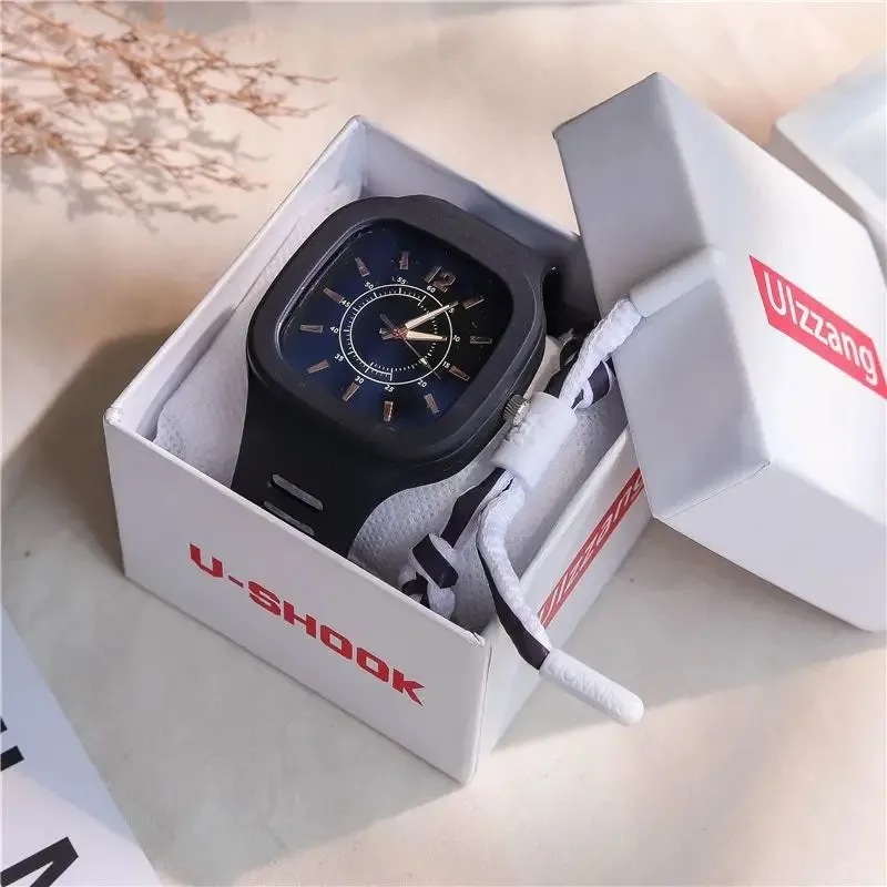 Fashion Women Watches Square Dial Pin Buckle Quartz Watch Women Luxury Ladies Electronic Wristwatches Silicone Female Clock Gift