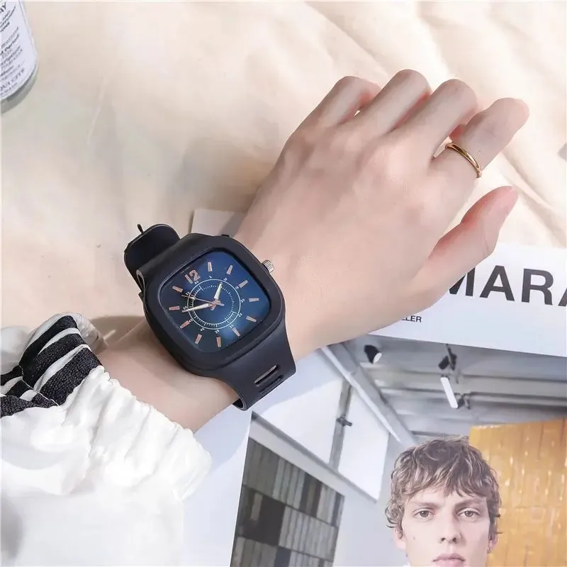 Fashion Women Watches Square Dial Pin Buckle Quartz Watch Women Luxury Ladies Electronic Wristwatches Silicone Female Clock Gift