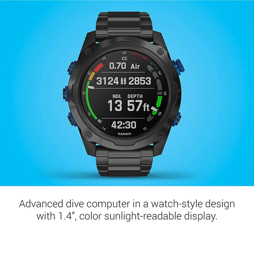 Garmin Mk2i Descent T1 Style Multisport Training Smart Features Titanium Gray Smaller Sized Smart Watch - 010-02132-02