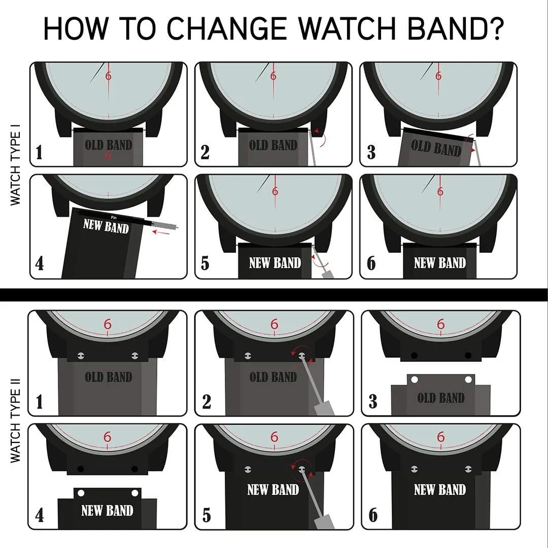 Genuine Leather Watch Band Strap Compatible With DZ1183 DZ1347 DZ1272 DZ4343 - Free Spring Bar Tool