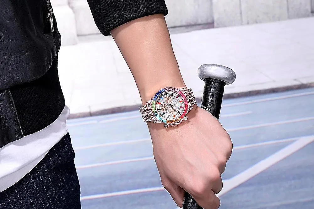 Gold Watches unique calendar watch clock steel quartz watches