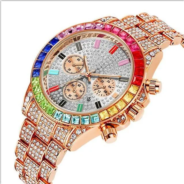 Gold Watches unique calendar watch clock steel quartz watches