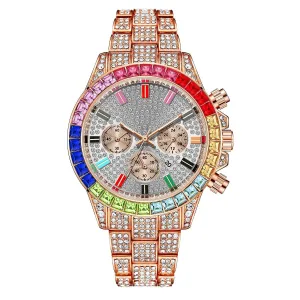 Gold Watches unique calendar watch clock steel quartz watches