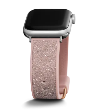 GUESS Glitter Leather on Silicone Band for Apple 38-40 mm Watch