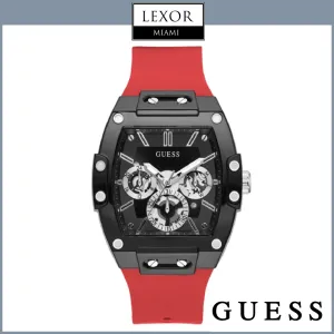 Guess GW0203G4 Phoenix Multifunctional Red Silicone Strap Men Watches