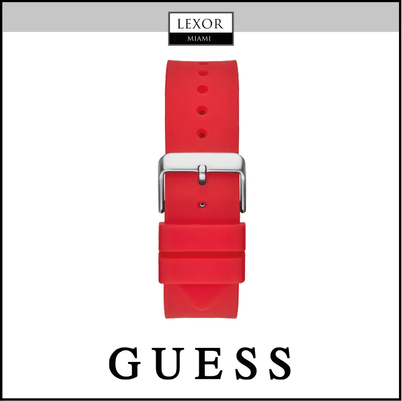 Guess GW0203G4 Phoenix Multifunctional Red Silicone Strap Men Watches
