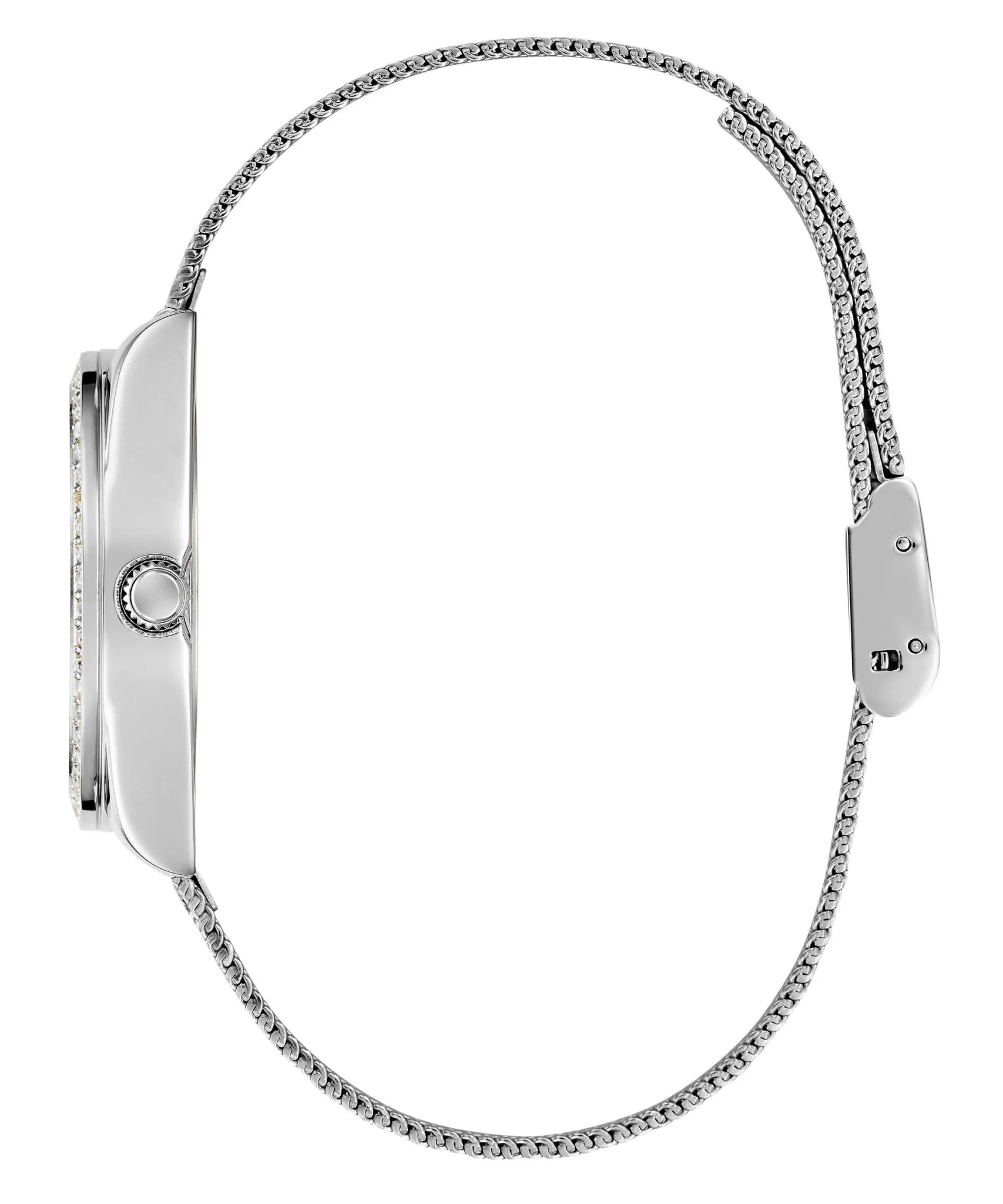 Guess Ladies Boa Silver Tone Mesh Watch GW0748L1