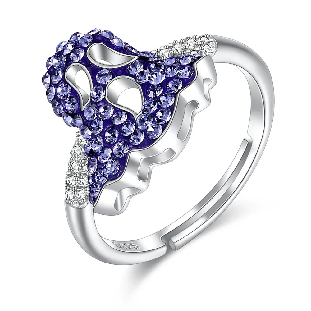 Haloween Sterling Silver Adjustable Ring