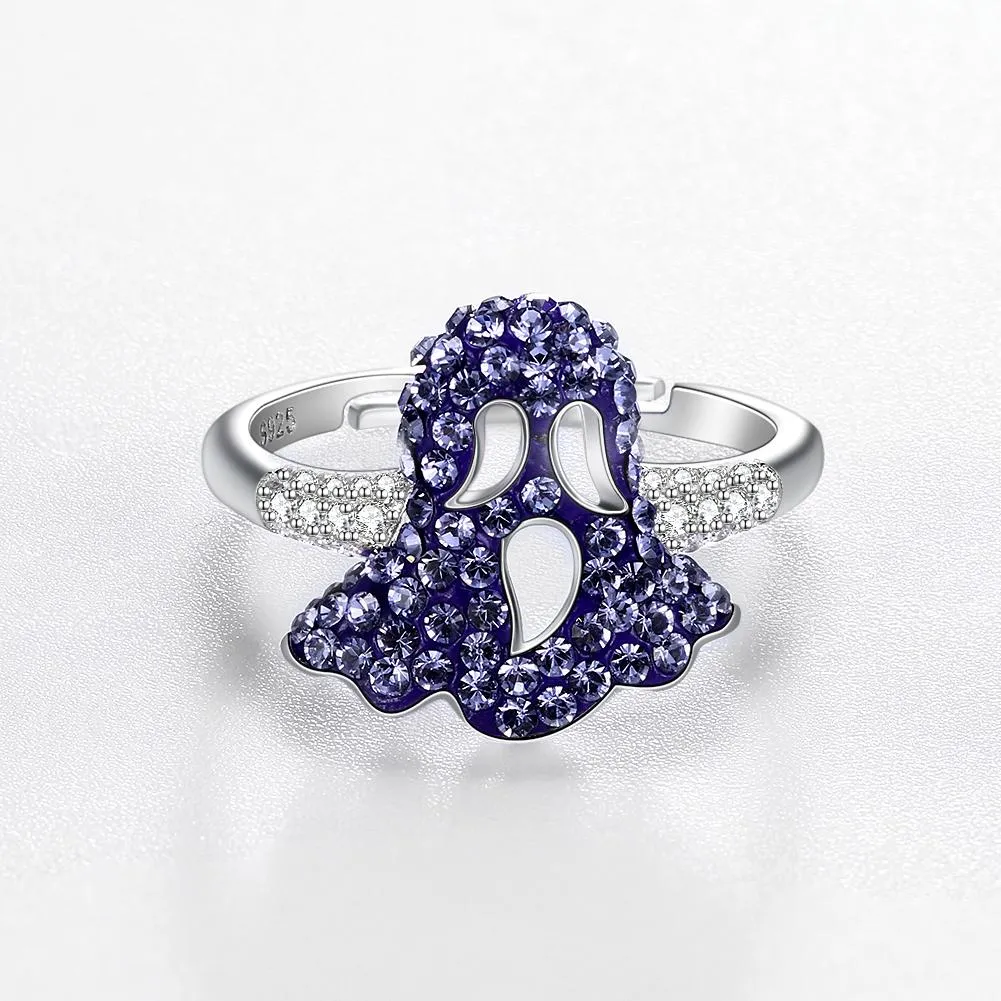 Haloween Sterling Silver Adjustable Ring