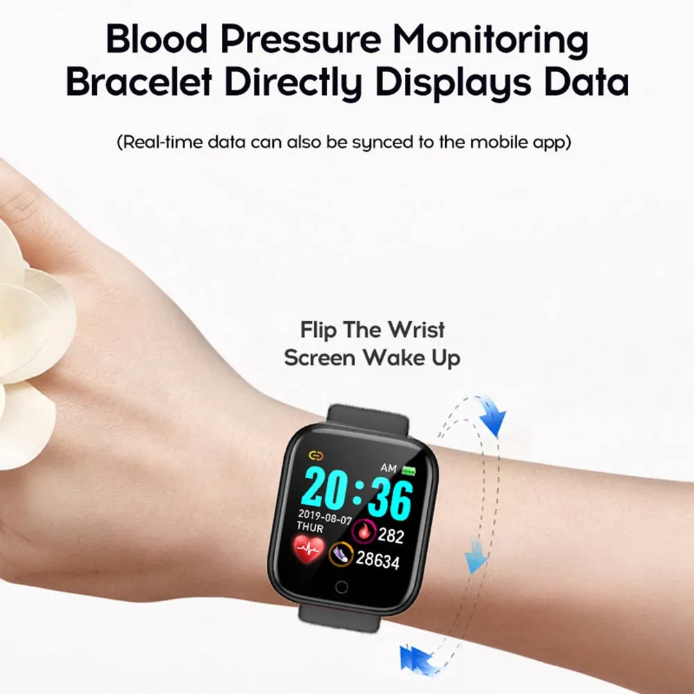 Heart Rate Monitor Blood Pressure Bluetooth Smart Bracelet for iOS Android WaterprooF fitness Tracker