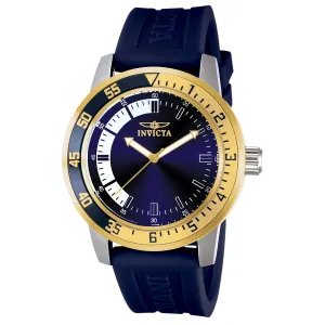 Invicta Men's Blue Dial Polyurethane Watch