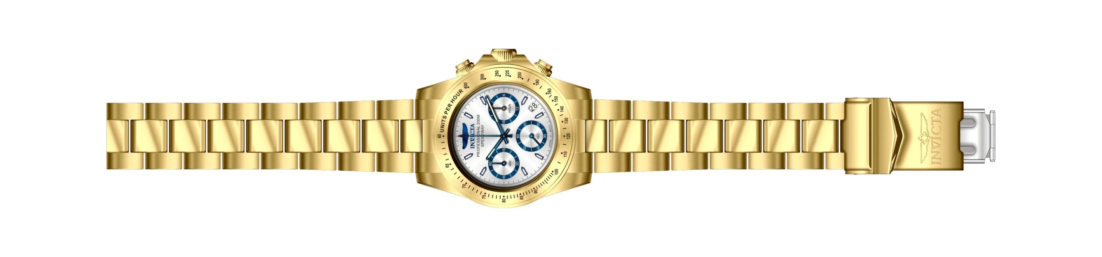 Invicta Speedway Quartz Chronograph Silver Dial Watch Stainless Steel Men's - 17312