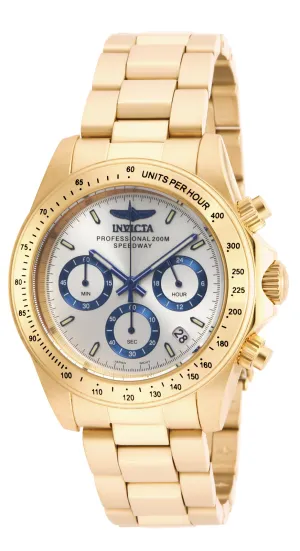 Invicta Speedway Quartz Chronograph Silver Dial Watch Stainless Steel Men's - 17312