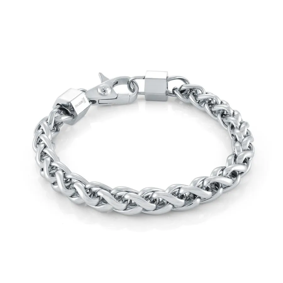 Italgem Steel 8MM Wheat Bracelet