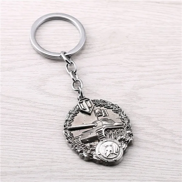 J Store Spartan Medal Cool-Headed Medals Model Game World of Tanks Keychain For Women Men Jewelry WOT of Key Ring Chaveiro