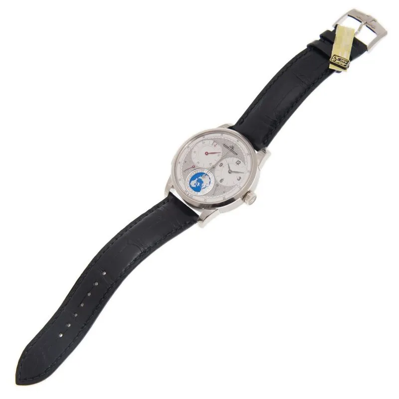 Jaeger LeCoultre Duometre Unique Travel Time World Time Hand Wind White Dial Men's Watch Q6063440