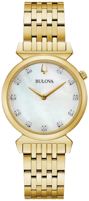 Ladies Bulova Regatta Gold & Diamond Watch - 97P149