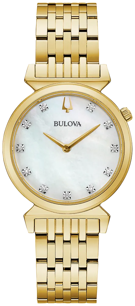 Ladies Bulova Regatta Gold & Diamond Watch - 97P149