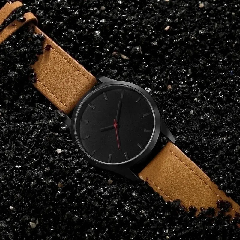 Large Dial Sports Style Men's Watch Simple Frosted Belt Quartz Watch Male Fashion Watches  Wholesale