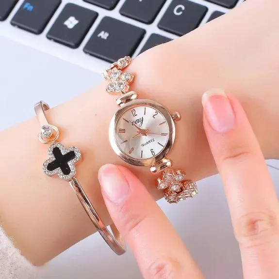 Lodina Cay Crystal Rose Gold Watch