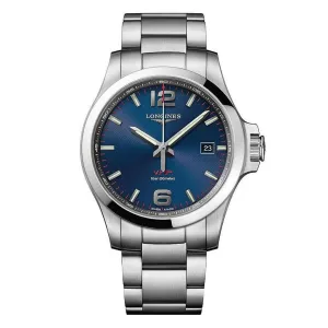 Longines Conquest V.H.P Mens Quartz Metal Strap 41mm Watch L37164966