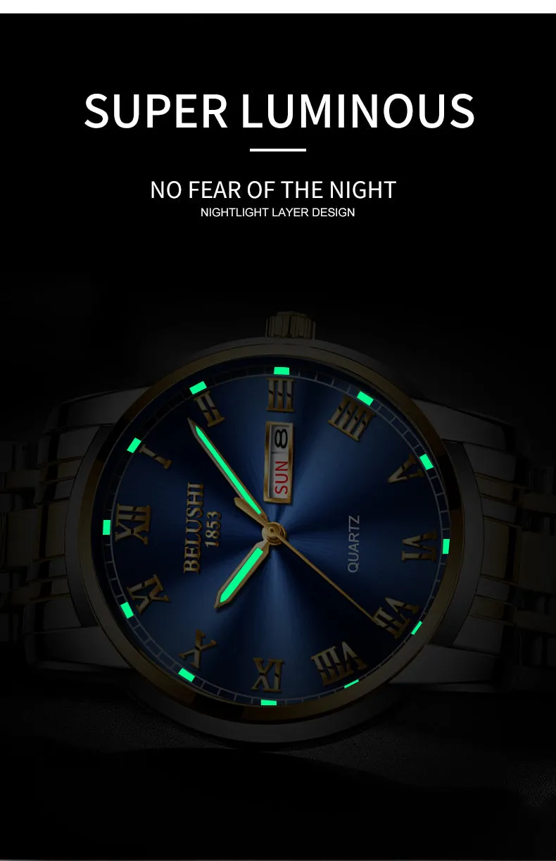 Luxury Big Dial Waterproof Quartz Watch