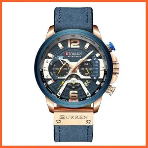 Luxury Brand Men'S Analog Leather Sports Watches | Men'S Army Military Watch Business Casual Quartz Watches