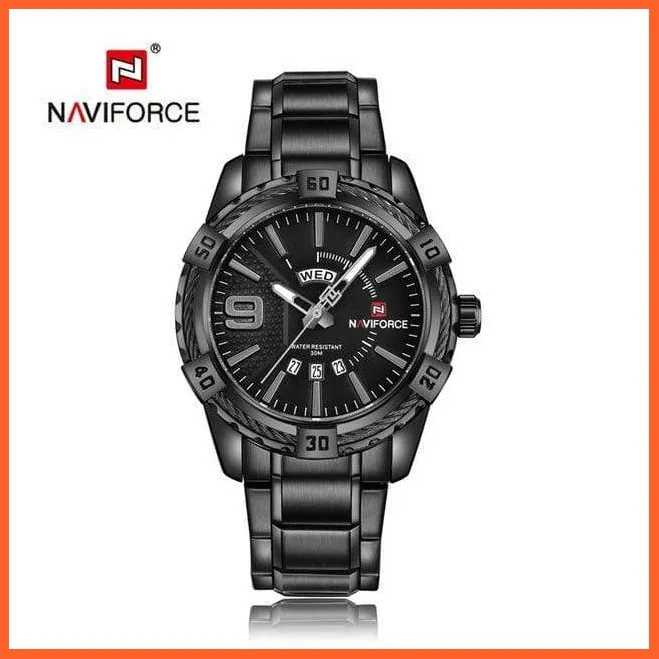 Luxury Brand Mens Sport Watch Gold Full Steel Quartz | Watches Men Date Waterproof Military Wristwatches